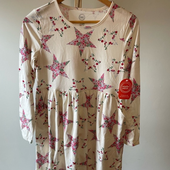 Wonder Nation Girls Long Sleeve Floral Star Dress XXL - Picture 6 of 9
